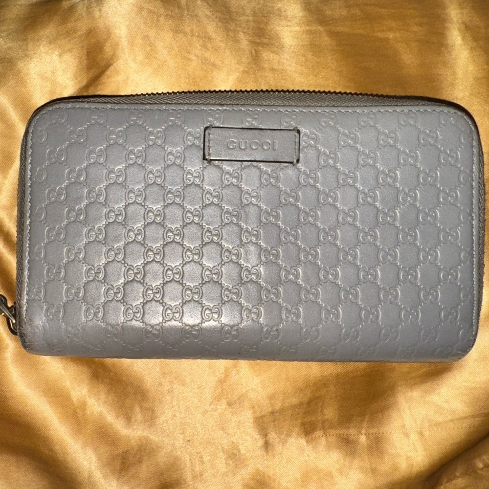 Gucci Gray Embossed Wallet